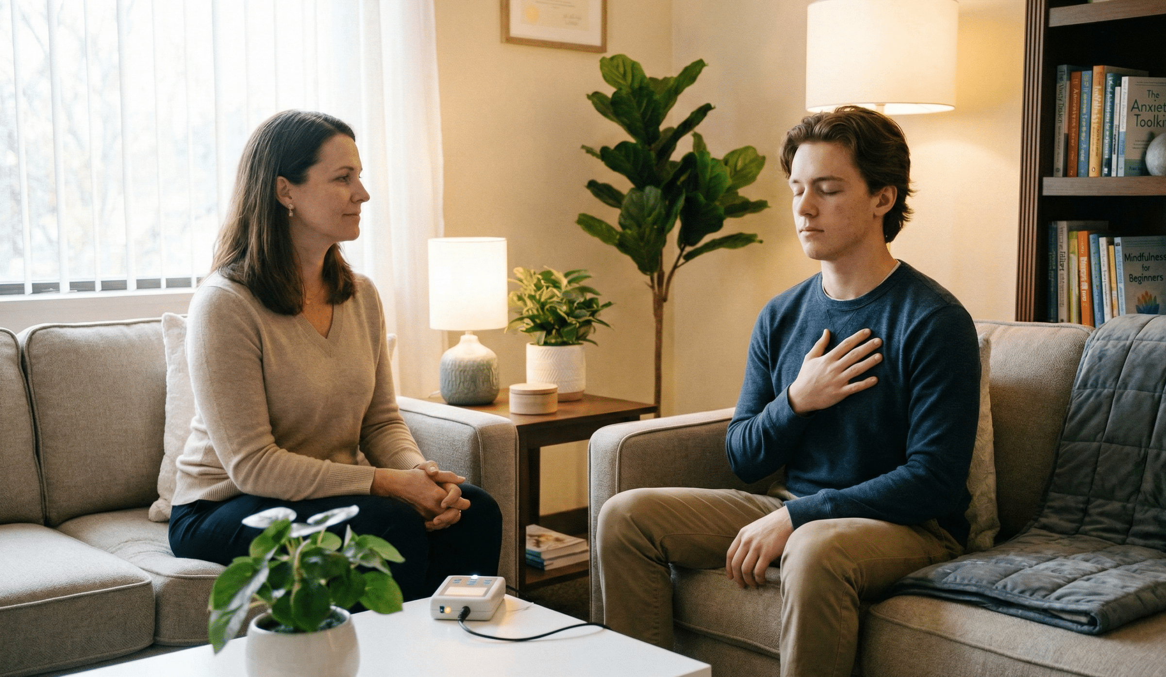 Teen learning methods to calm down