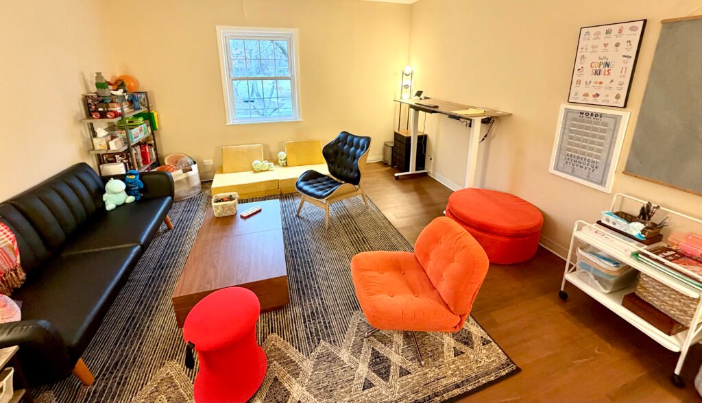 Child therapy office in Hinsdale. Play therapy office for behavioral therapy.